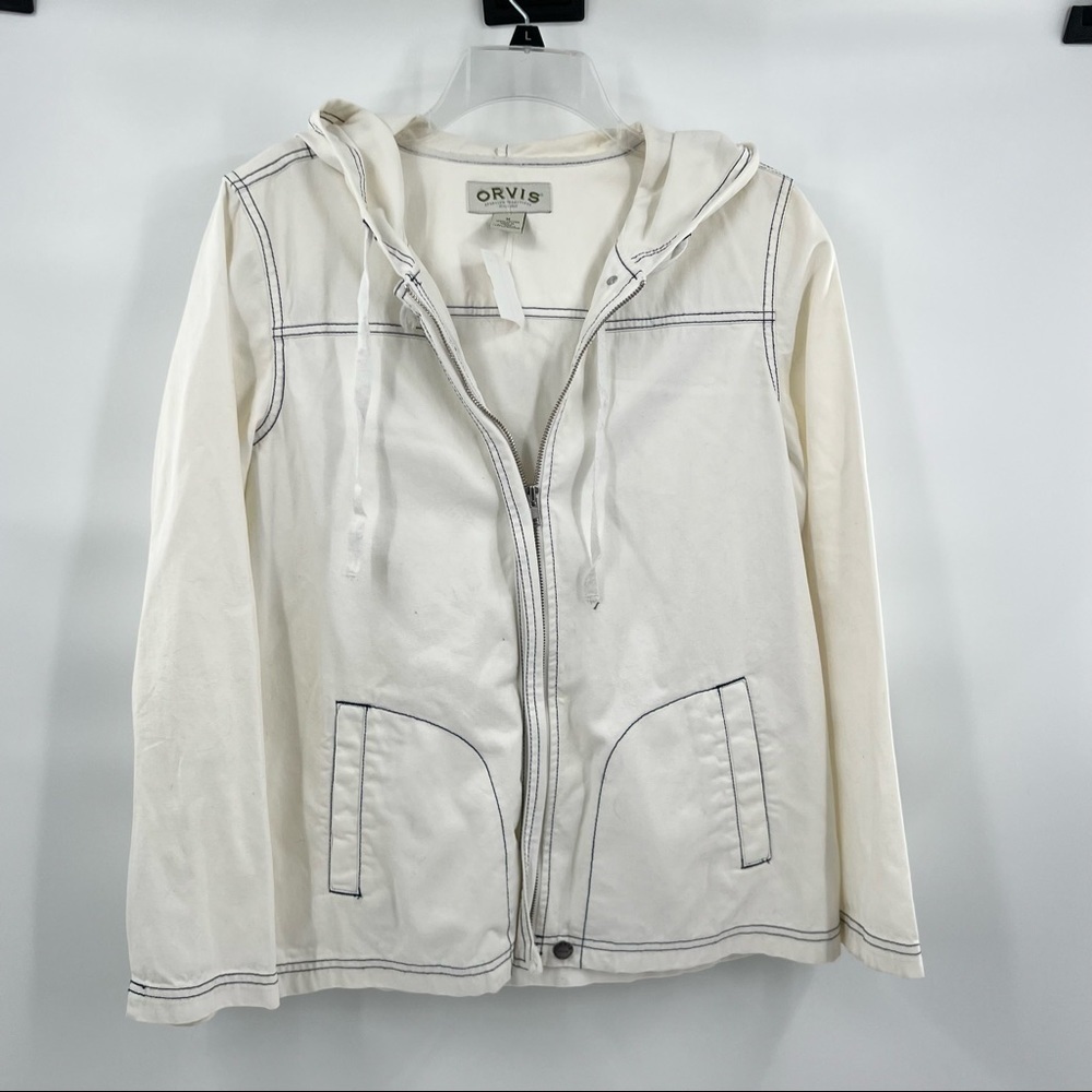 Orvis white zip up hooded lightweight jacket size M - Picture 4 of 8